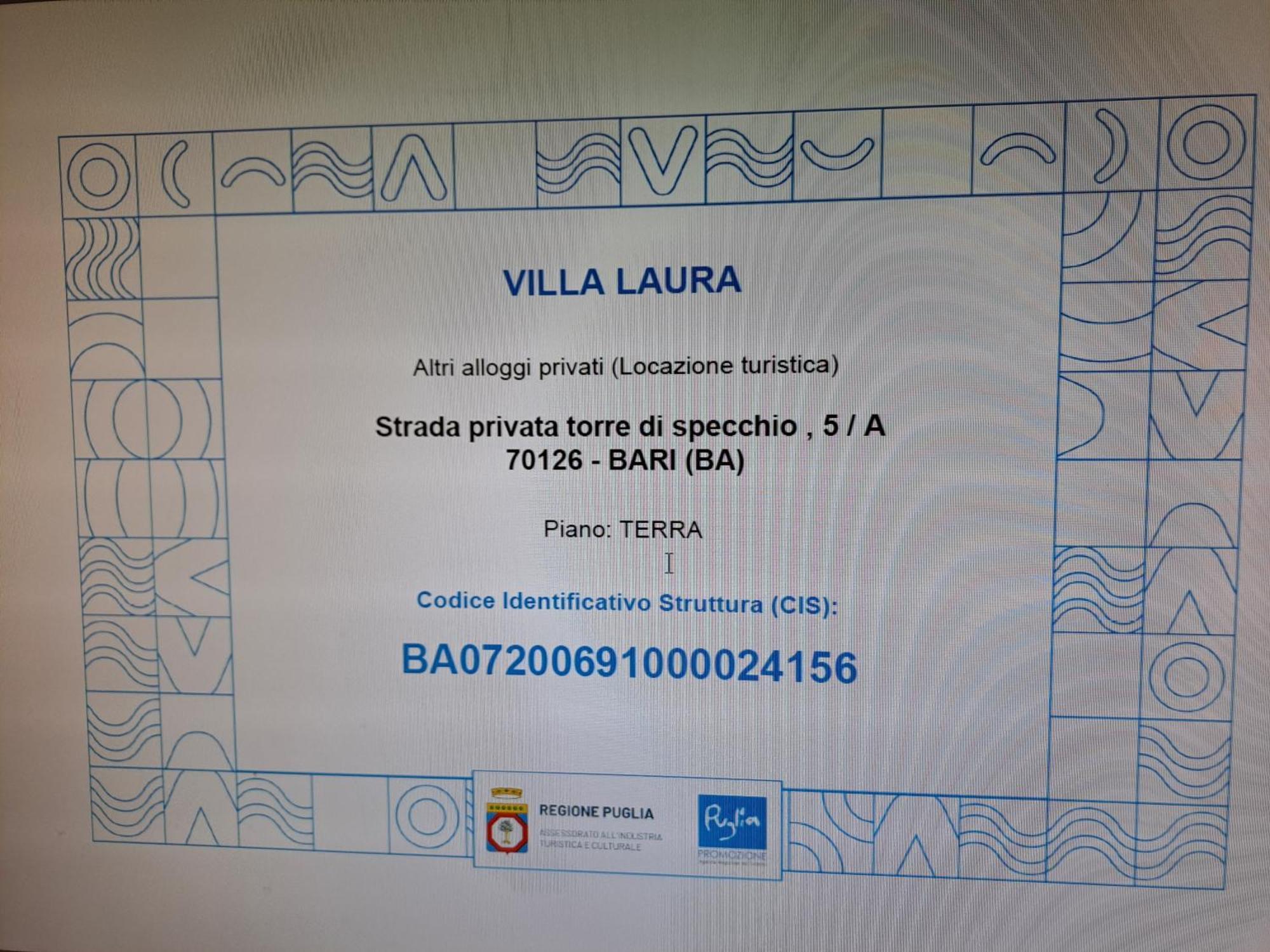 Villa Laura Bari Eksteriør billede